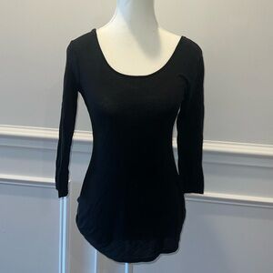 Sparkle and Fade Urban Outfitters Black Semi Sheer Back Opening Top Size Small
